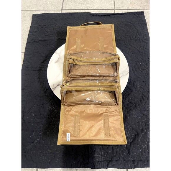 Joy Mangano Medium Better Beauty Case Roll-up Organizer Light Brown:NWOT - Picture 3 of 4